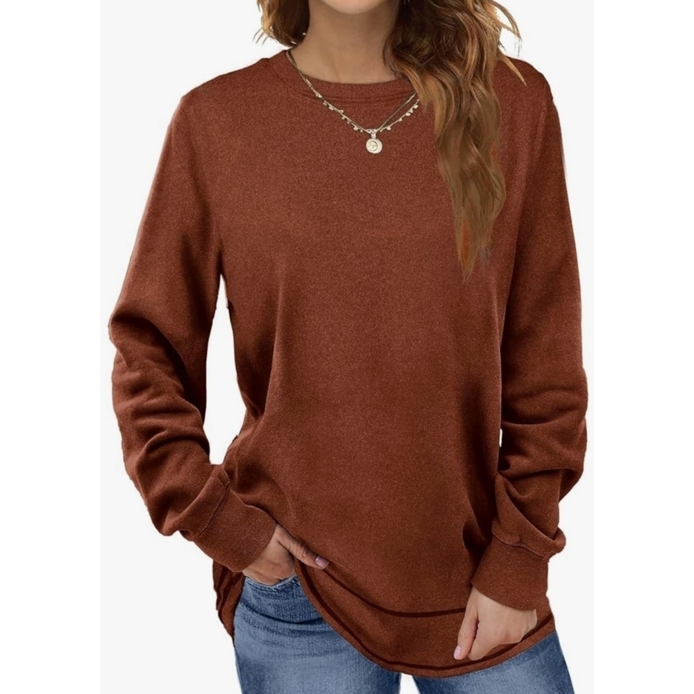 Fantaslook Long sleeve Sweatshirt Brown Size XXL